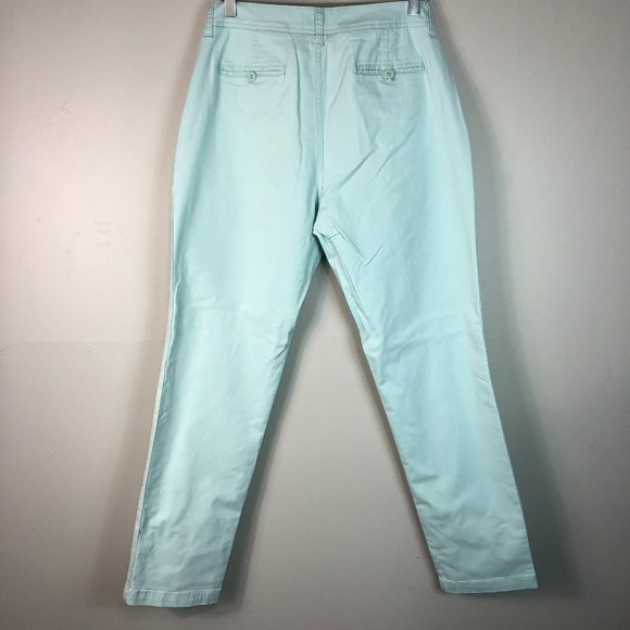 Any Day Ladies Size 8 Green Cotton Casual Pants - Picture 2 of 5
